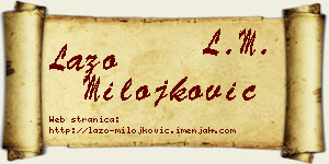 Lazo Milojković vizit kartica